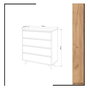 Hanah Home Cómoda Moderna Roble y Blanco con 4 Cajones